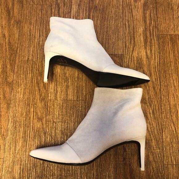 Rag & Bone Beha White Suede Leather Stiletto Ankle Boot Size 11 (41) - Picture 7 of 16